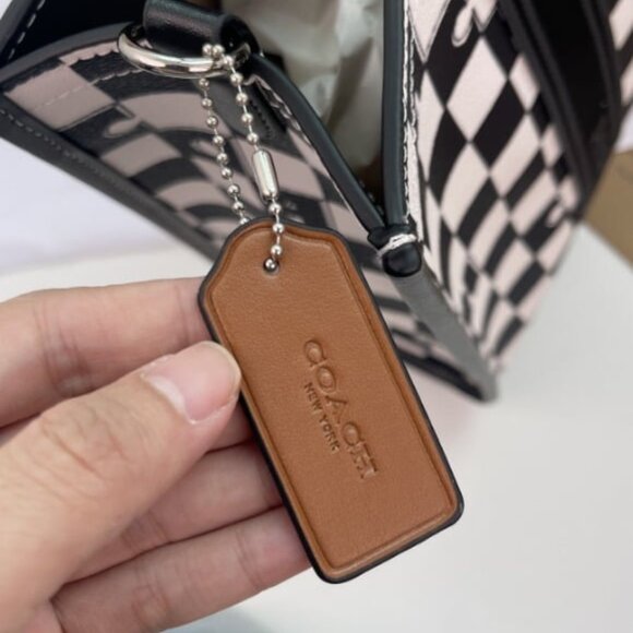 coach Smith Tote With Checkerboard Print CR101 - Picture 3 of 5